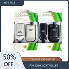 Зарядное устройство USB для контроллера XBOX + 2 перезаряжаемых аккумулятора, адаптер питания для беспроводного контроллера XBOX 360, литиевая батарея
