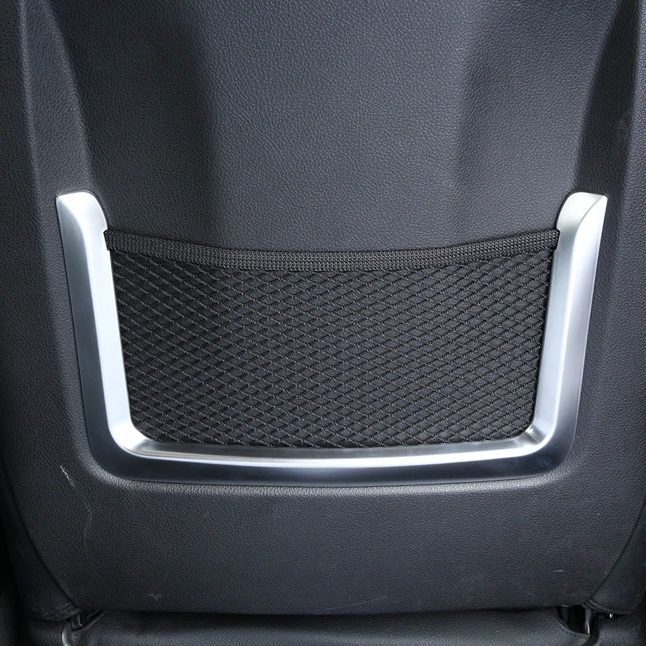 

2pcs ABS Chrome Interior Accessory Seat Bag Net Frame Trim For BMW 3 4 Series GT f30 f34 320li 2012-2017Car Styling Y