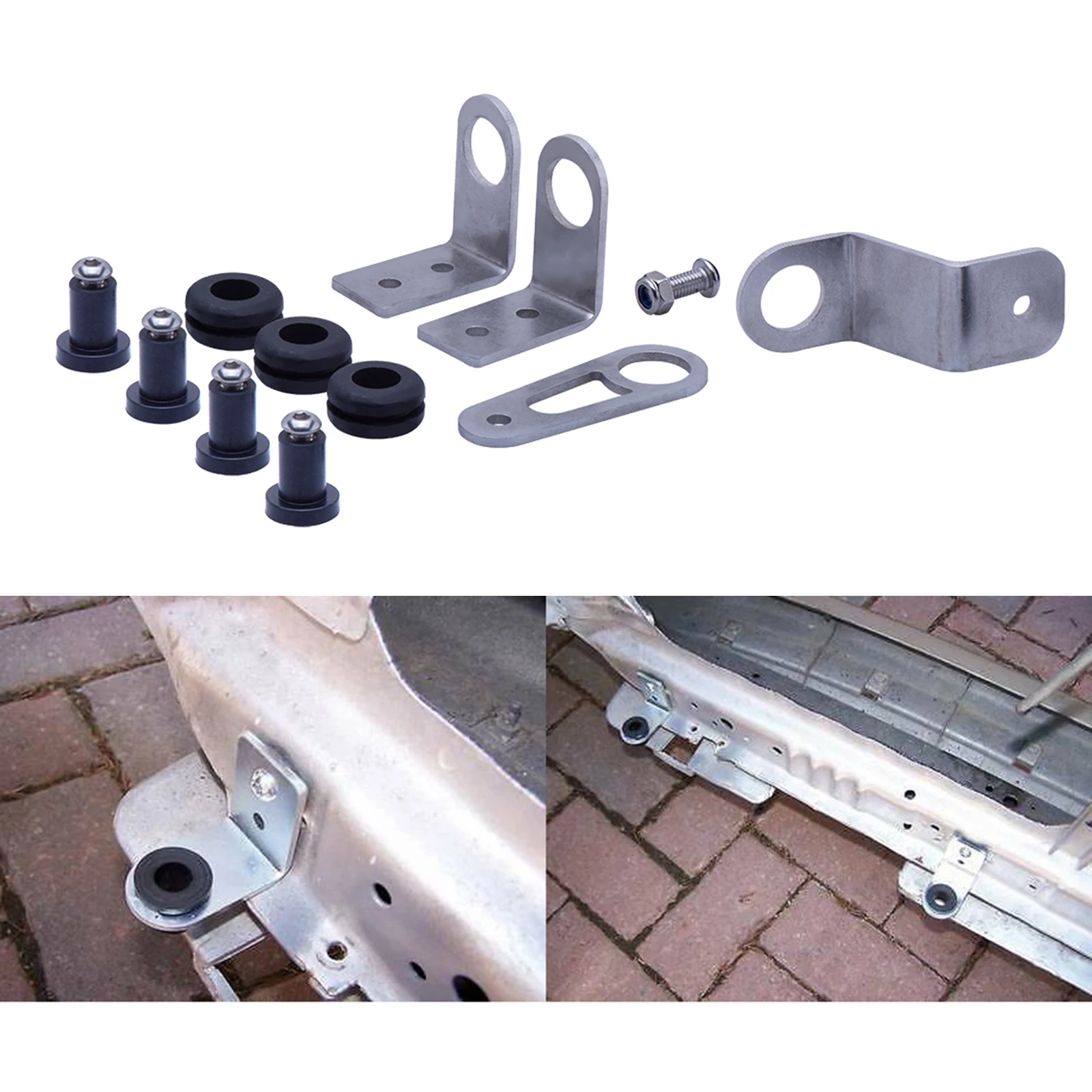 

Bolt On Radiator Bracket Kit For K Swap K Series Honda Civic Motor EG DC2 EK ALL K20-K24 Engine K-Swap K-Series Silver