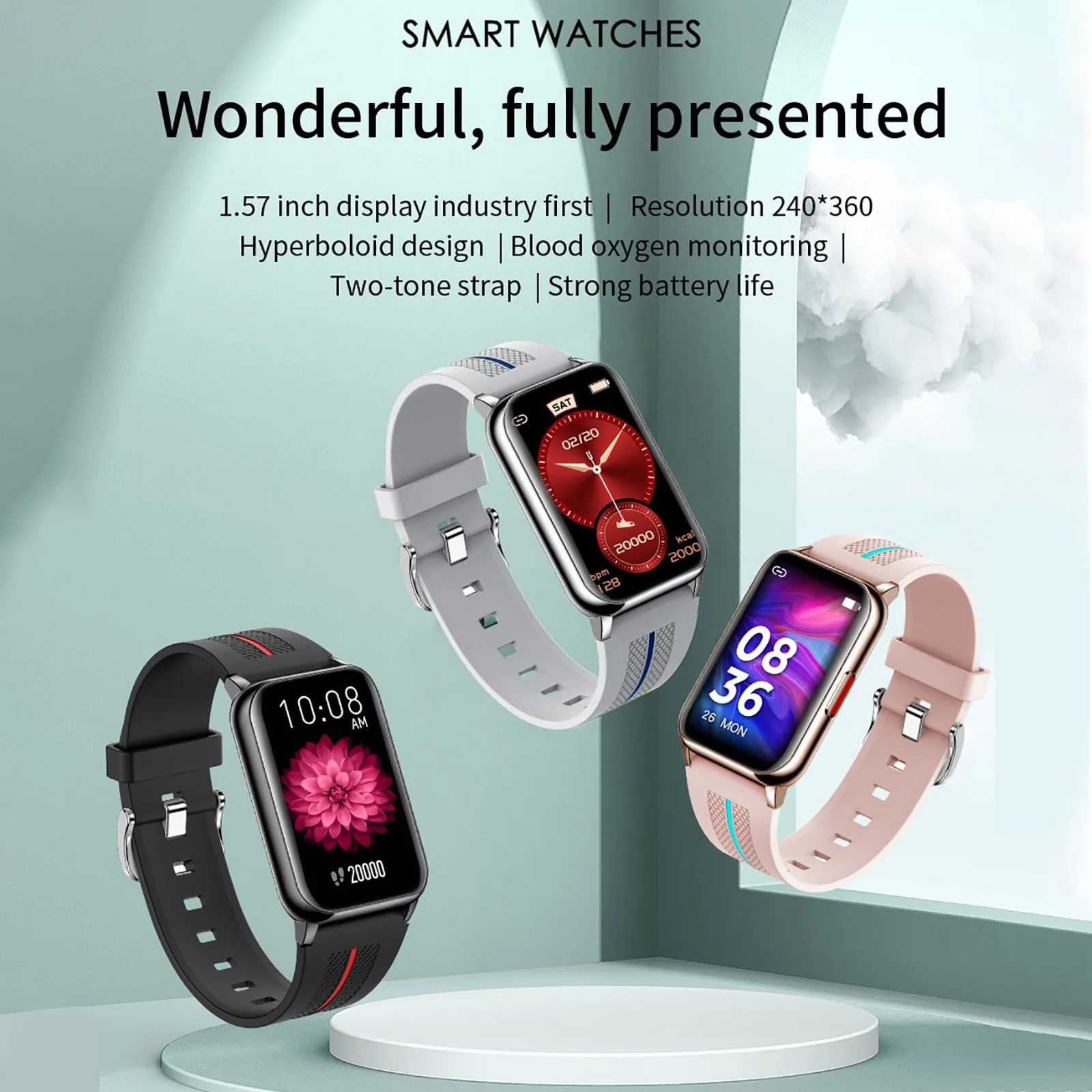 

H76 Women's Men's Sport Smart Watch Custom Dial Blood Pressure Detection Smart Reminder Sports Smartwatch