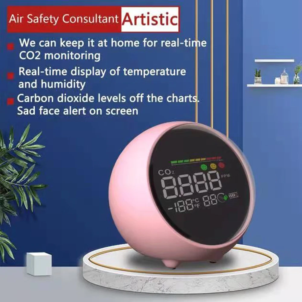 Измеритель CO2 детектор качества воздуха ЖК дисплей экран измерение температуры и