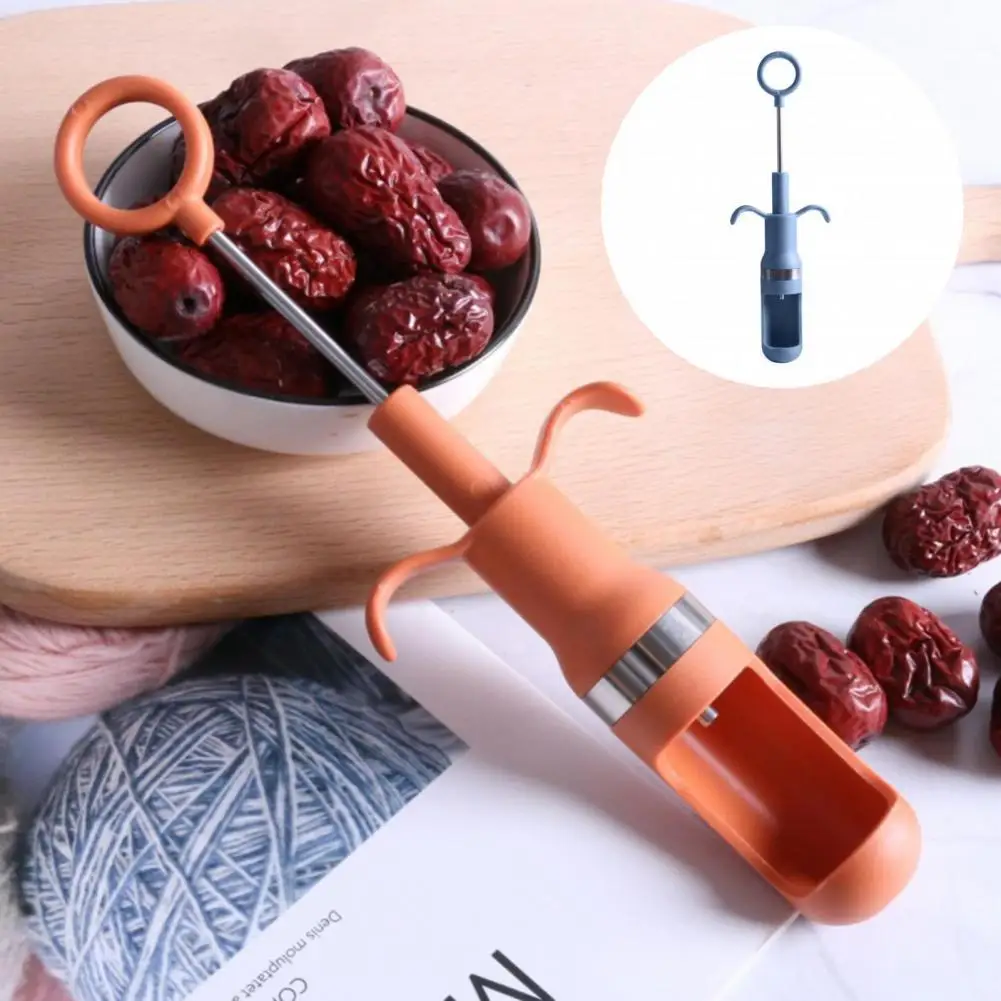 

Удобный эргономичный инструмент для удаления сердцевины Jujube, 2 цвета, пластиковый инструмент для удаления сердцевины фруктов, широкое прим...