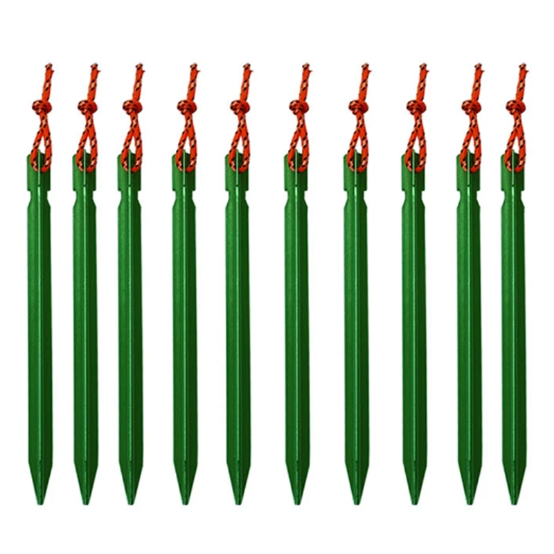 

10 шт. 18 см колышки для палатки из алюминиевого сплава заземляющие колышки с веревкой аксессуары для кемпинга и поездок оборудование инструм...