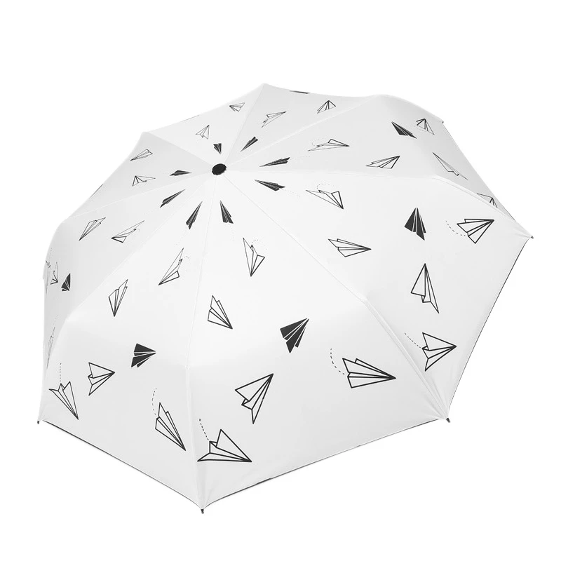 

Складной зонт для защиты от дождя и солнца, бумажный солнцезащитный козырек двойного назначения для женщин, с защитой от УФ-лучей, тройной