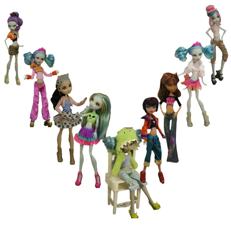 

Fashion 1/6 BJD Doll Clothes Set for Monster High Clothes Outfit Top Pants Trousers Ever After High Dress Gown 11.5" Accessories