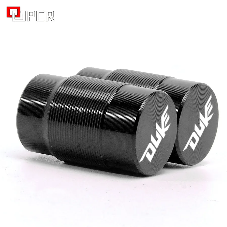 One Pair Aluminum Wheel Tire Valve caps Cover orange Fit For KTM DUKE 125 200 250 390 690 790 990 with DUKE LOGO 2011