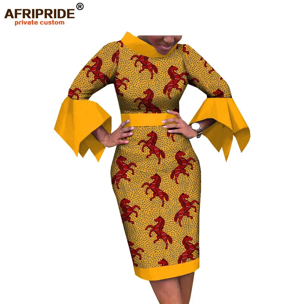 Летнее женское платье Afripride анакра Африканский принт длина запястья