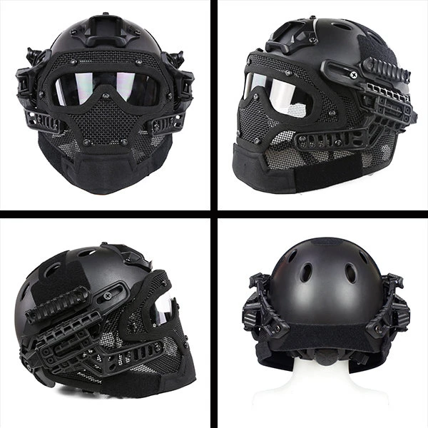 Tactifans G4 System Fast Helmet PJ Type Full Face Protective PC Lens Steel Mesh Wargame Combat Wargame Paintball Accessories enlarge