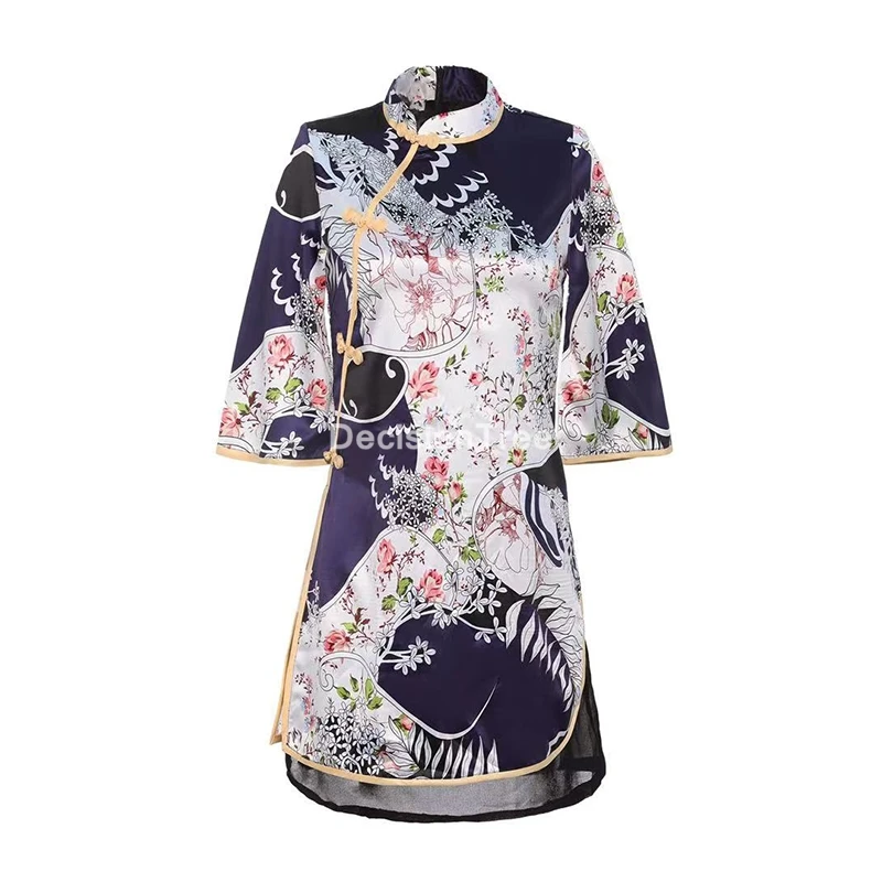 

2021 sexy lace flower print cheongsam dress chinese wedding party bride qipao elegant mermaid dress formal party gown vestidos