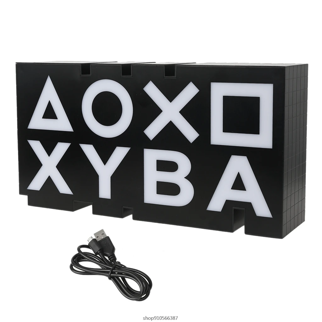 

Game Handle Button Icon Light RGB Voice Control Night Light Game Atmosphere Desk Lamp for Game Live Bedroom Decor Wholesales