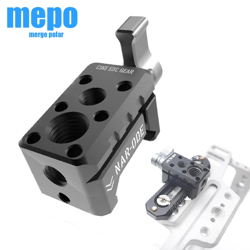 

Quick Release Clamp NATO Standard Clamp w/ 1/4" 3/8" Mounting Holes for Cold Shoe Monitor Support Ball Head Extension Magic Arm