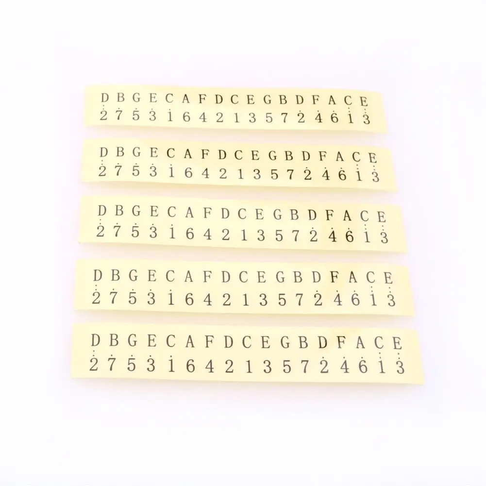 

5 шт./компл. 17-тоновая наклейка Kalimba в виде большого пальца, прозрачная цветная наклейка