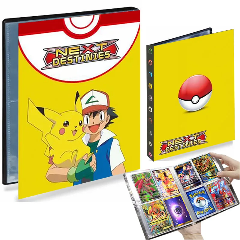 

4 Pocket 240 Card Pokemon Album Collector Book Holder Binder Anime Livre Pokémon Trainer Trading Game Card Folder Kids Toys Gift
