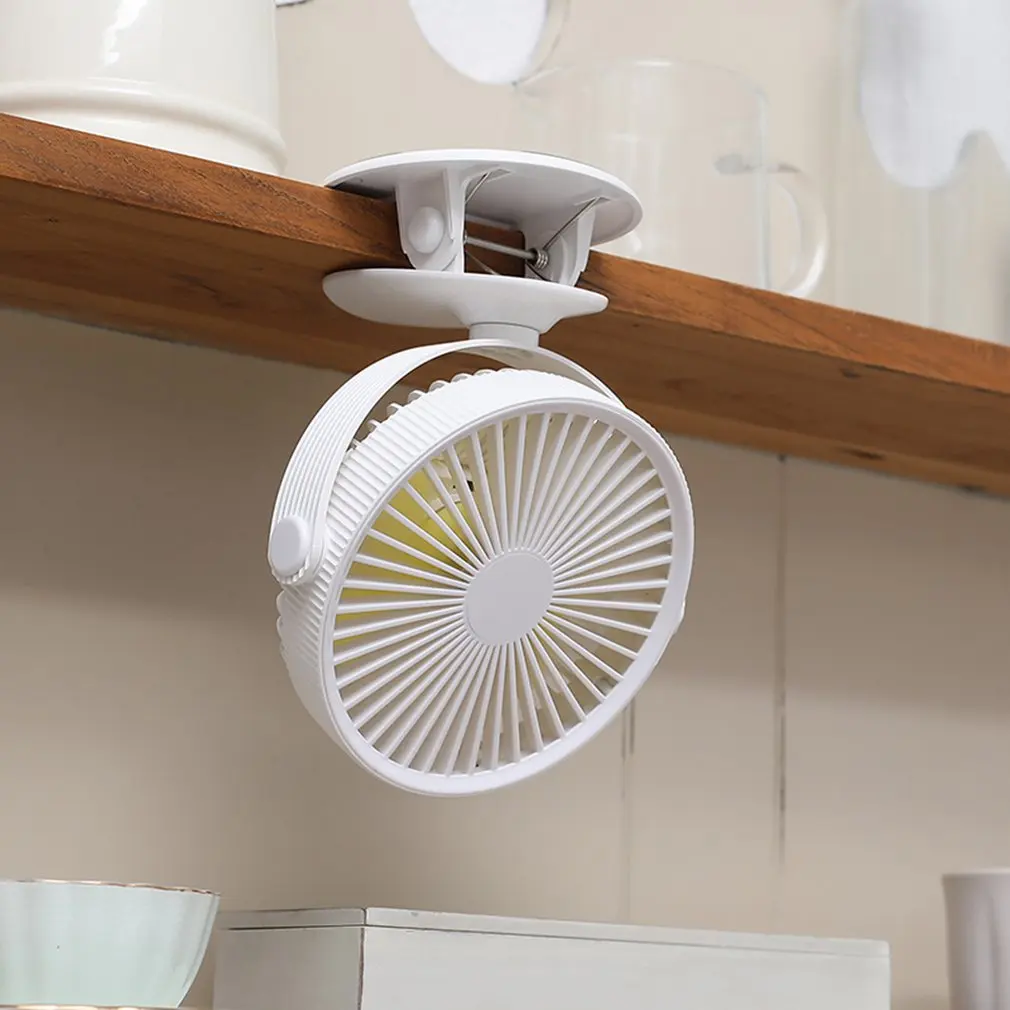 Мини USB Перезаряжаемый вентилятор воздушного охлаждения настольный с зажимом