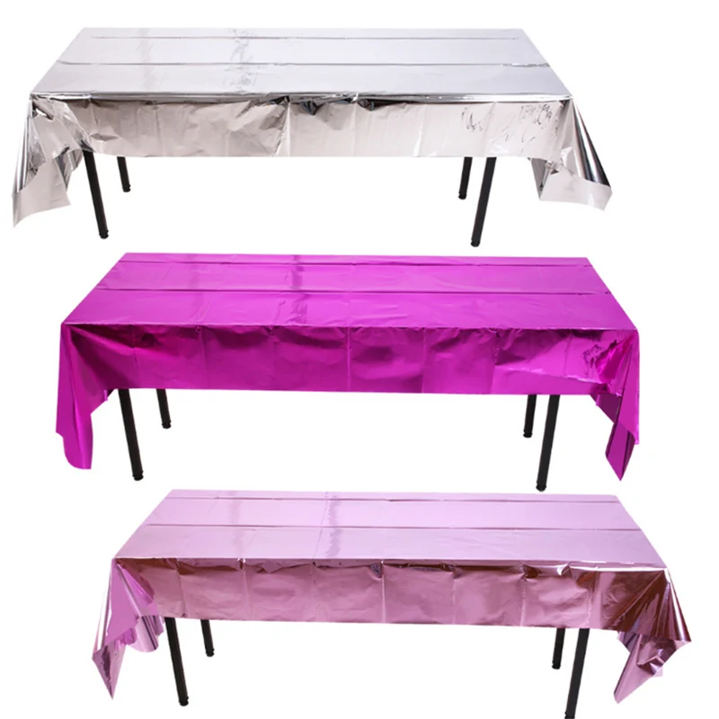 Водонепроницаемая блестящая Фольга для вечеринки розовая Золотая скатерть