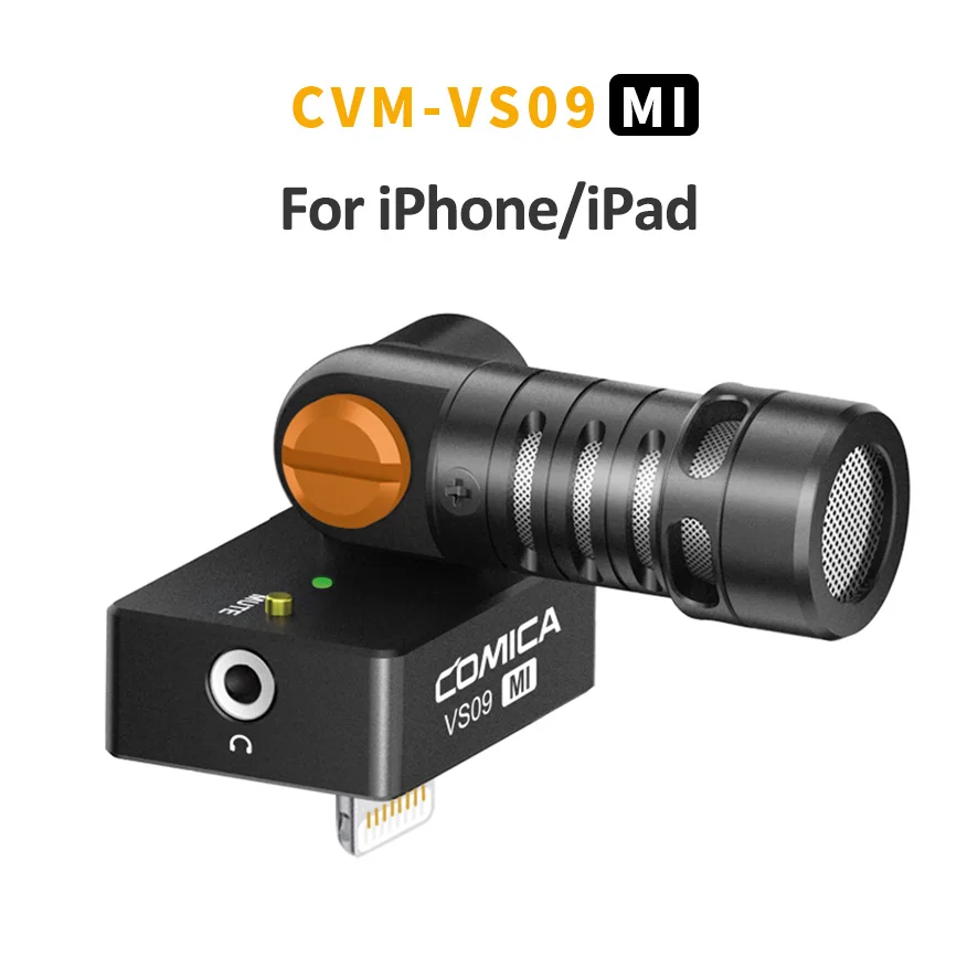 

COMICA CVM-VS09 MI Condenser Video Vlogging Recording Microphone Mic for Lightning Interface iPad iPhone 11 Pro 6 7 8 X