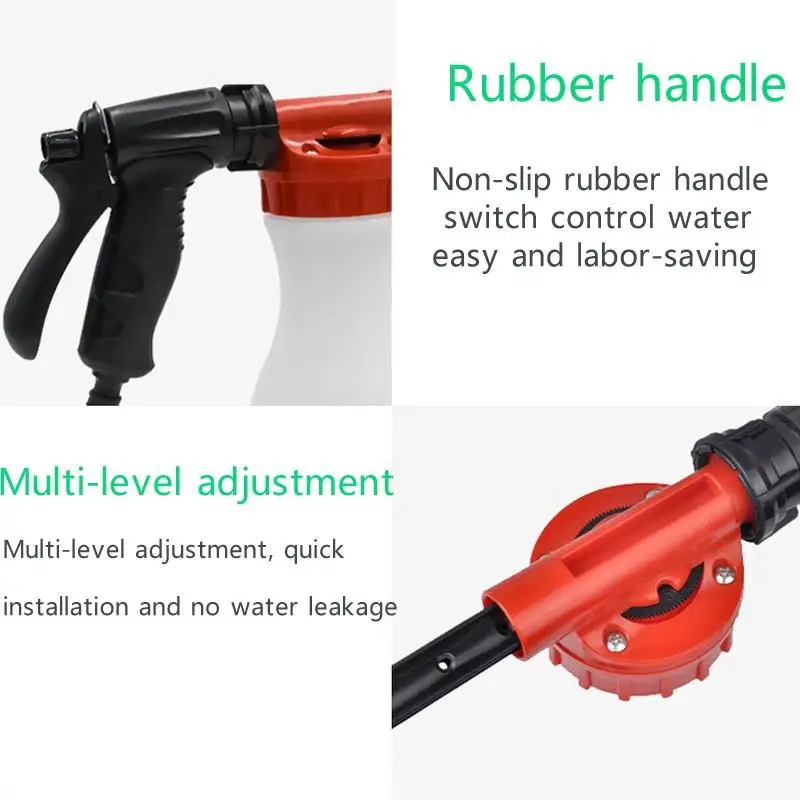 

900ML Snow Foam Lance Cannon Car Water Pressure Gun Nozzle Cleaning Soap Shampoo Sprayer Household Car Washing Tool