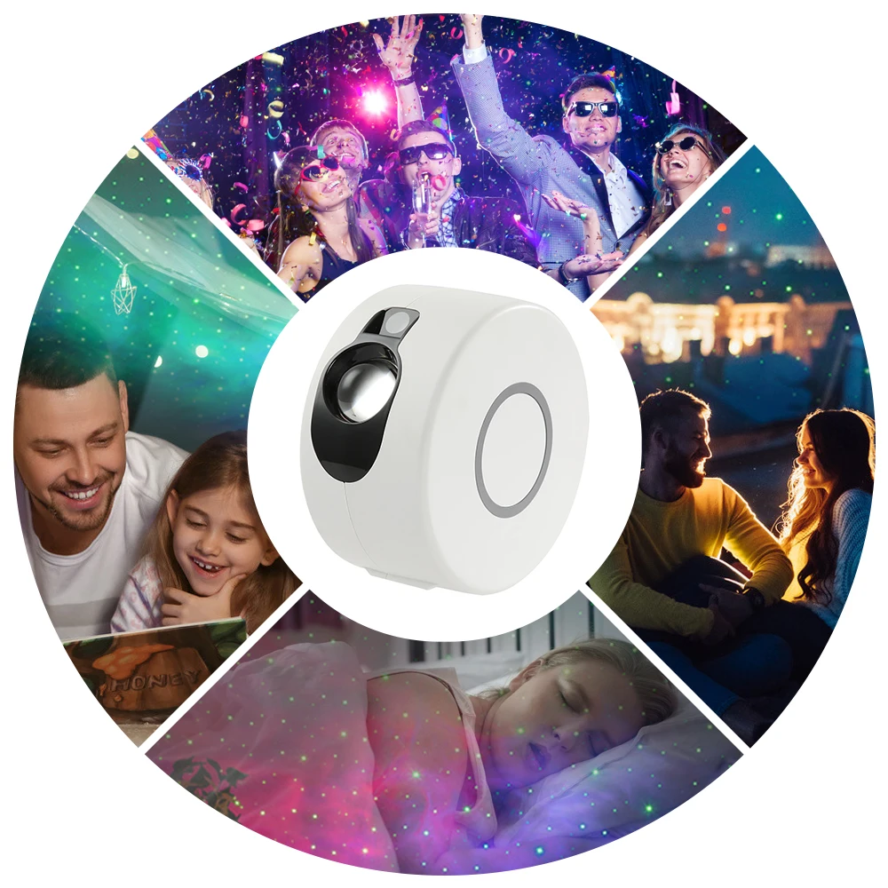 

Ocean Starry Sky Projection Light Galaxy Colorful Moon Night Light Projector with Remote Control for Stage Bedroom Party