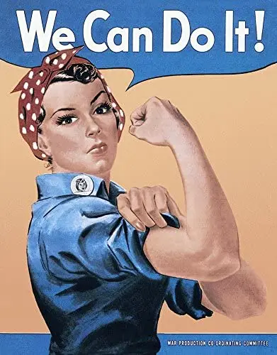 

Rosie The Riveter Classic Old Fashioned Vintage Advertising Metal Tin Sign