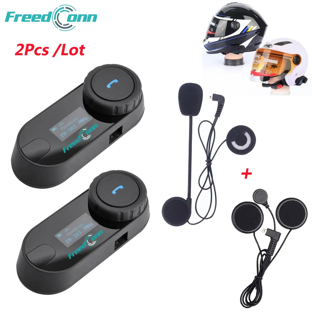 2 шт./лот Freedconn 800 м tcom-sc мотоцикл домофон BT Bluetooth Беспроводной нашлемная телефонная гарнитура с fm LCD переговорное устройство