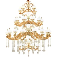 living room four story crystal hanging lamp duplex building large gold chandelier hotel club hall stair crystal chandelier lamps