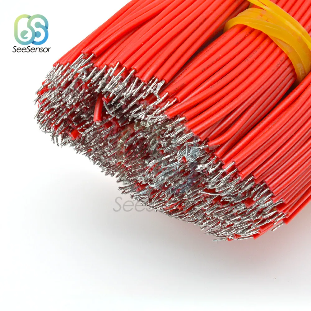 100 шт./лот 24AWG 8 см Луженая макетная плата PCB паяльный кабель Fly Jumper провод оловянные