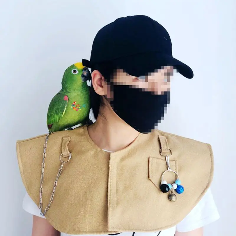 

Parrot Anti-scratch Shoulder Protector Hang Bird Anklet and Toys Multi-functional Pet Pad Diaper Shawl for Small Medium