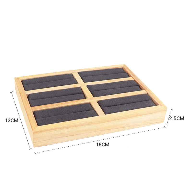 

Log Ring Bracelet Plate Wooden Ring Stand Flannel Jewelry Plate Jewelry Storage Display Props Jewelry Plate