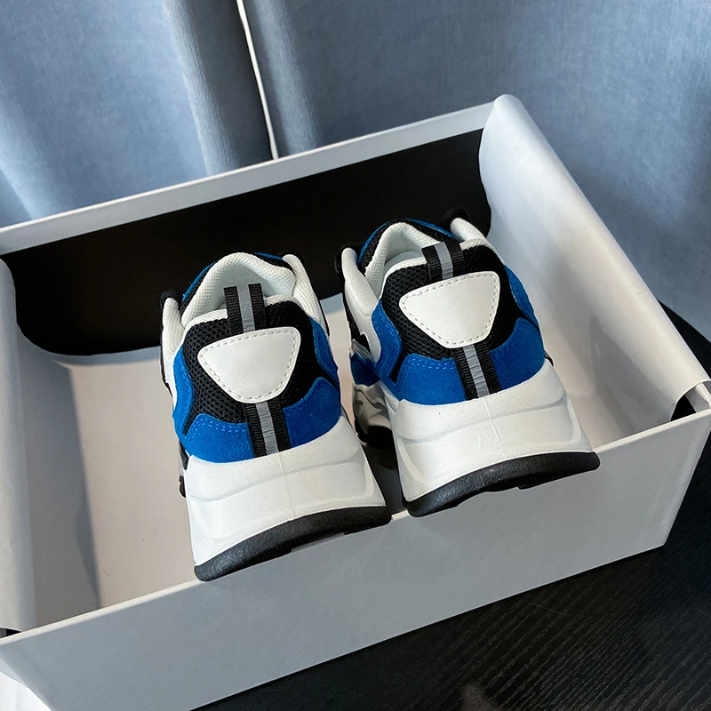 

Chunky Sneakers Platform Fashion Designers Mesh Orange Old Dad Shoes Woman Lace Up Sports blue Casual Shoes Tennis Female 2020