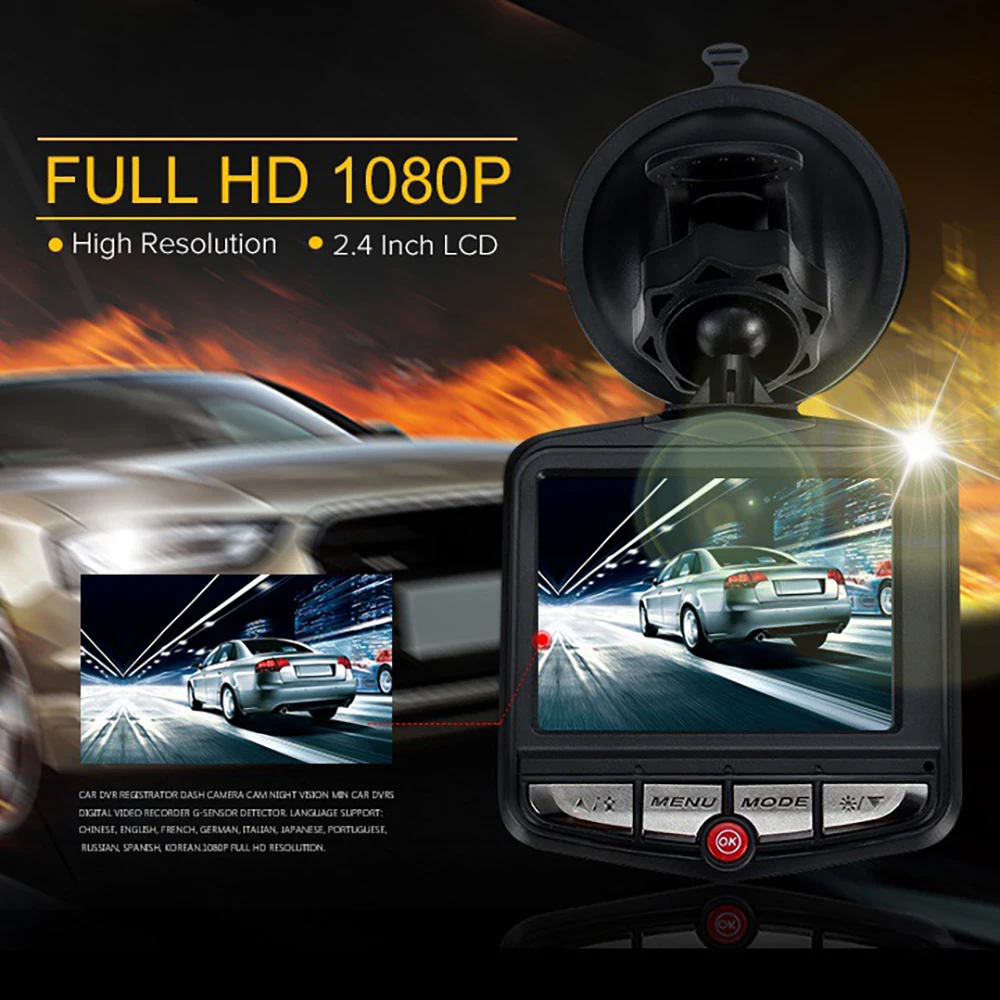 Автомобильный видеорегистратор 1080P HD автомобильная камера s с детектором