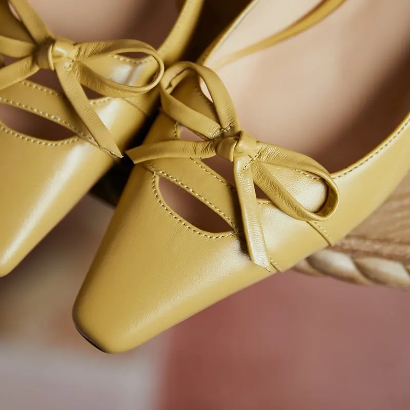 

MORAZORA Brand New Genuine Leather Shoes Women High Heels Party Wedding Shoes Bowtie Stilettos Spring Summer Female Shoes