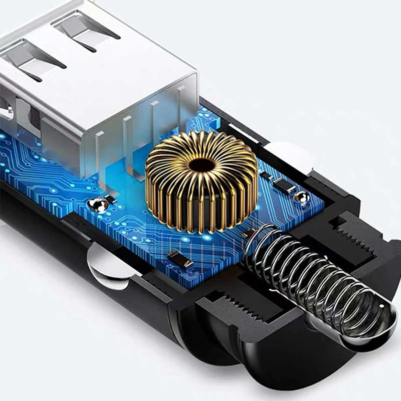 

3.1A Dual Screen USB Car Charger Aluminum Universal Car Charger for Samsung iPhone X 11 for tesla model 3 X S Y