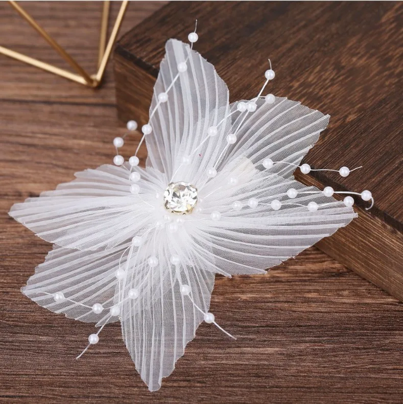 3 шт. свадебный кристалл красный розовый белый цветок заколка для волос цветочный