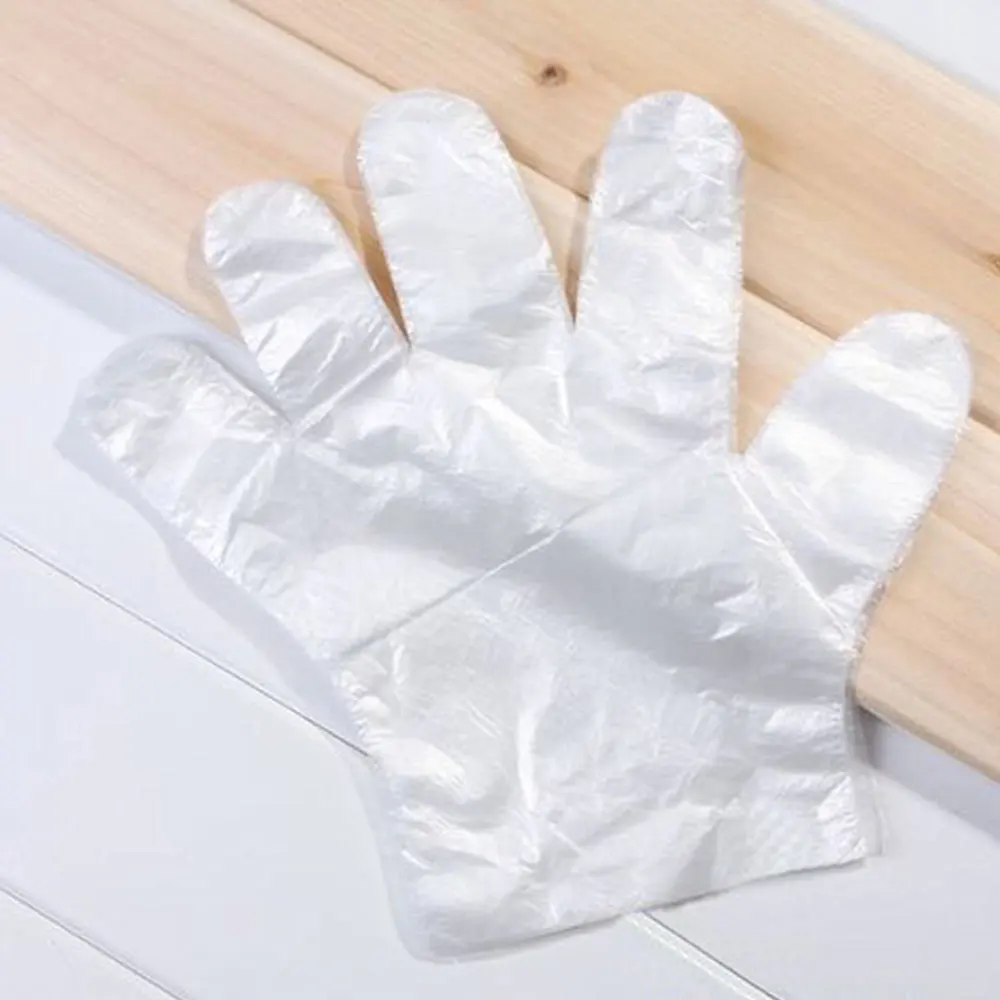 

Outdoor Disposable PE Thick Gloves Anti-Virus Bacteria Supermarket Baking Household Hair Dye Plastic Film Gloves