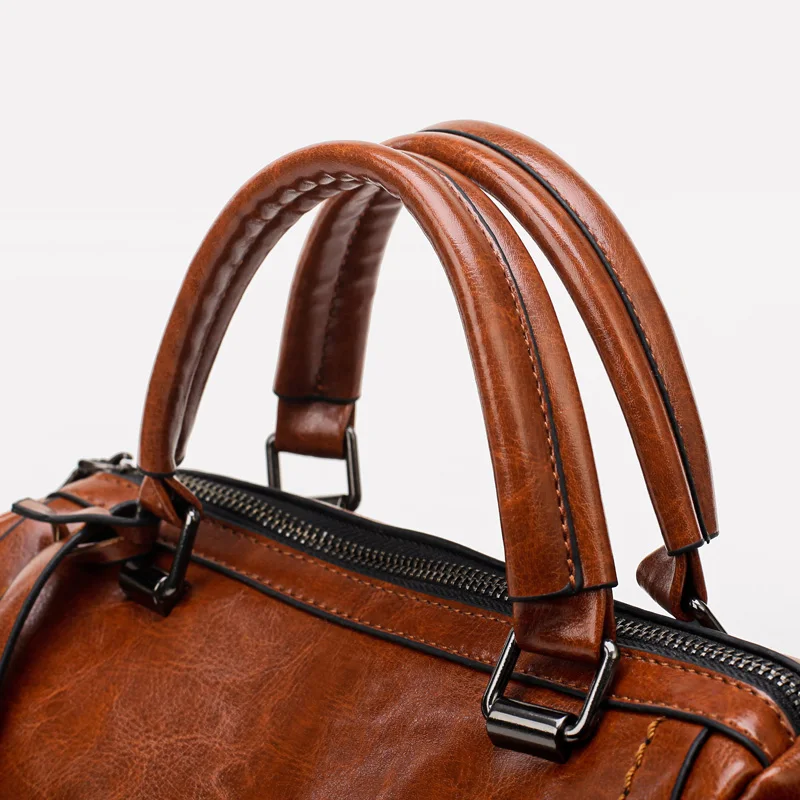 Leather handbag women's new retro bag Korean version of the wild Messenger shoulder | Багаж и сумки