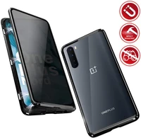 privacy case for oneplus nord oneplusnord anti peeping magnetic double tempered glass hard cover for one plus nord 1nord