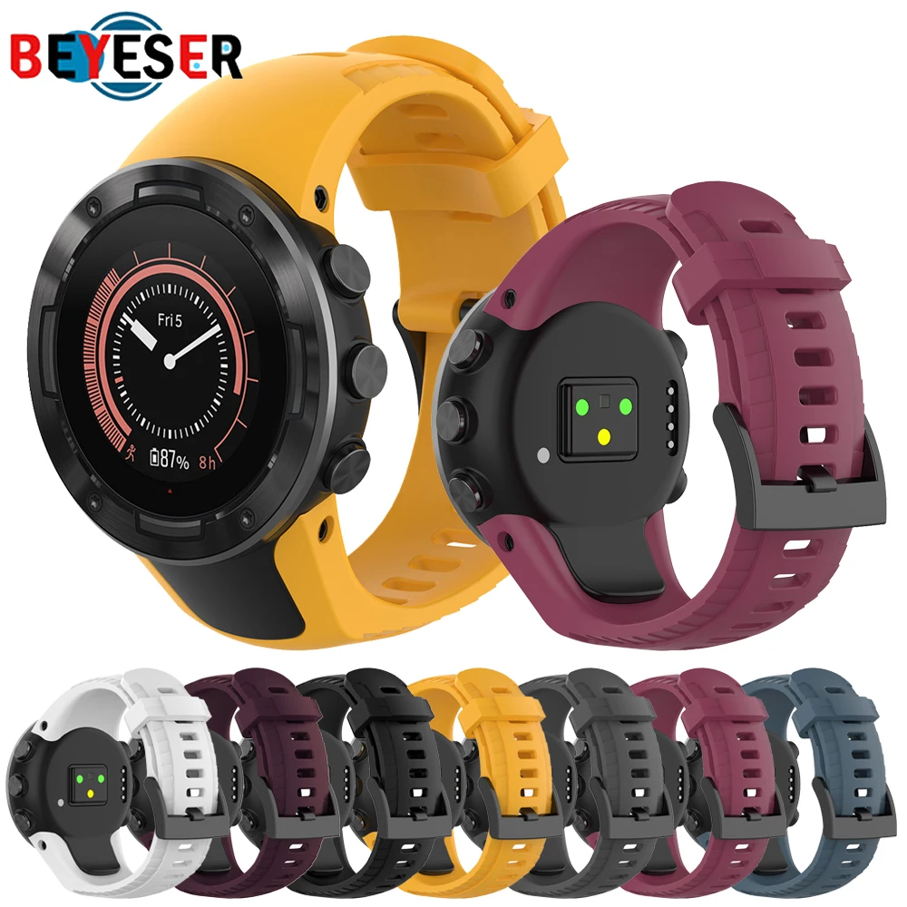 

Silicone Wrist Strap For SUUNTO 5 Smart Watch For SUUNTO Sport Wrist Band Replacement Smart Bracelet Strap Correa Accessories