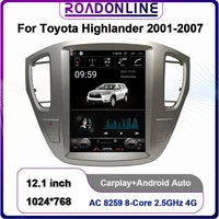 roadonline for toyota highlander 2001 2007 android 10 0 octa core 464g car multimedia player stereo radio