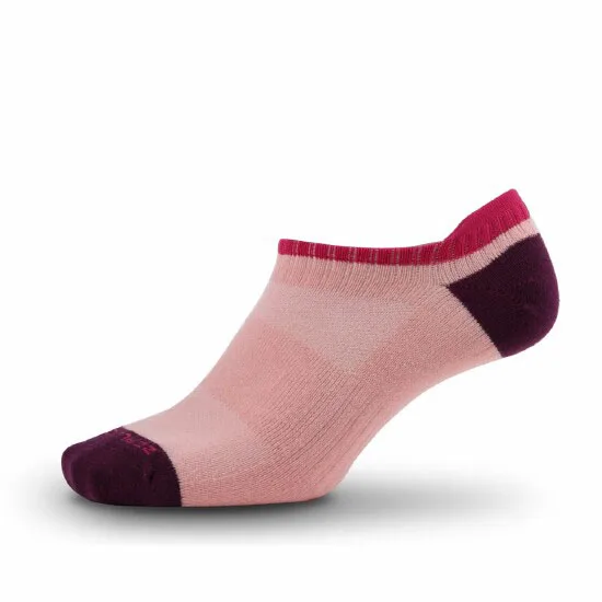 2 pair pink Спортивные носки для бега, женские носки ZEALWOOD из мериносовой шерсти, антиблистерные походные носки, 2/6 пар - Цвет: 2 pair pink