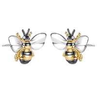 caoshi delicate female stud earrings with bee shape fashion lady trendy women jewelry for party aesthetic accessories chic gift