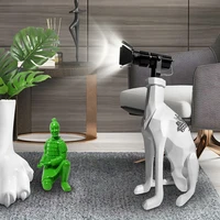 creative nordic home fashion decoration spotlight dog geometry cool dog sculpture modern living room ornamentoffice decor statue