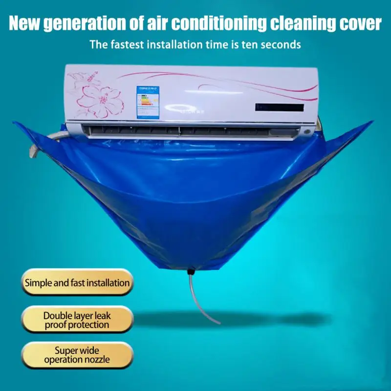 

Air conditioner cleaning cover With Water Pipe Waterproof Air Conditioner Below 1.5P Dust Protection Cleaning Cover Bag tools