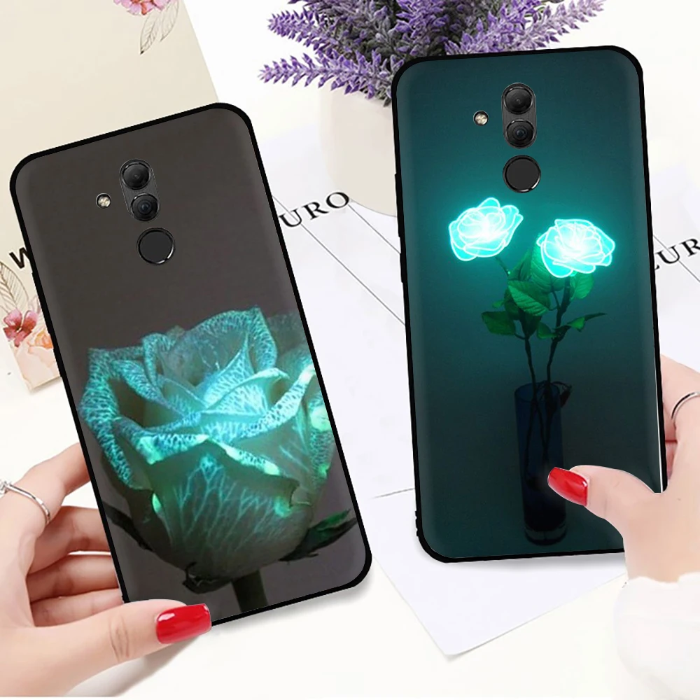 Светящийся в темноте красивый силиконовый чехол для телефона Huawei Y6 Y7 Y9 prime Mate 10 20 30