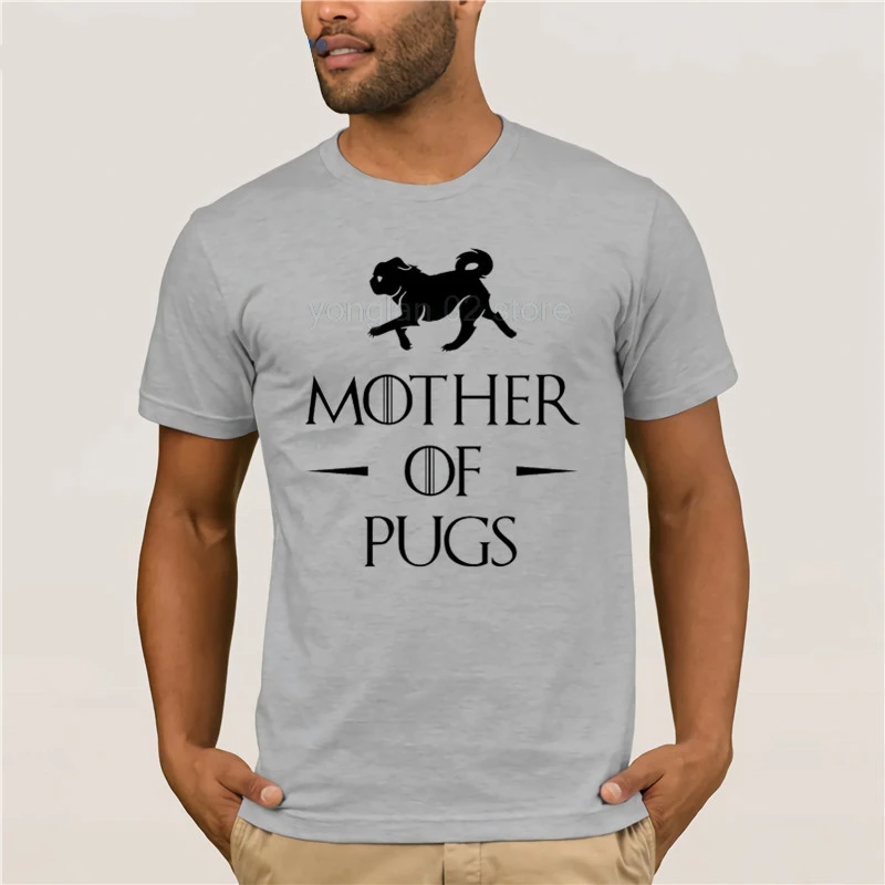 Hipster Cool Mother of Pugs T Shirt Summer fashion men short sleeve funny dog art casual Tops cute boy t shirt |