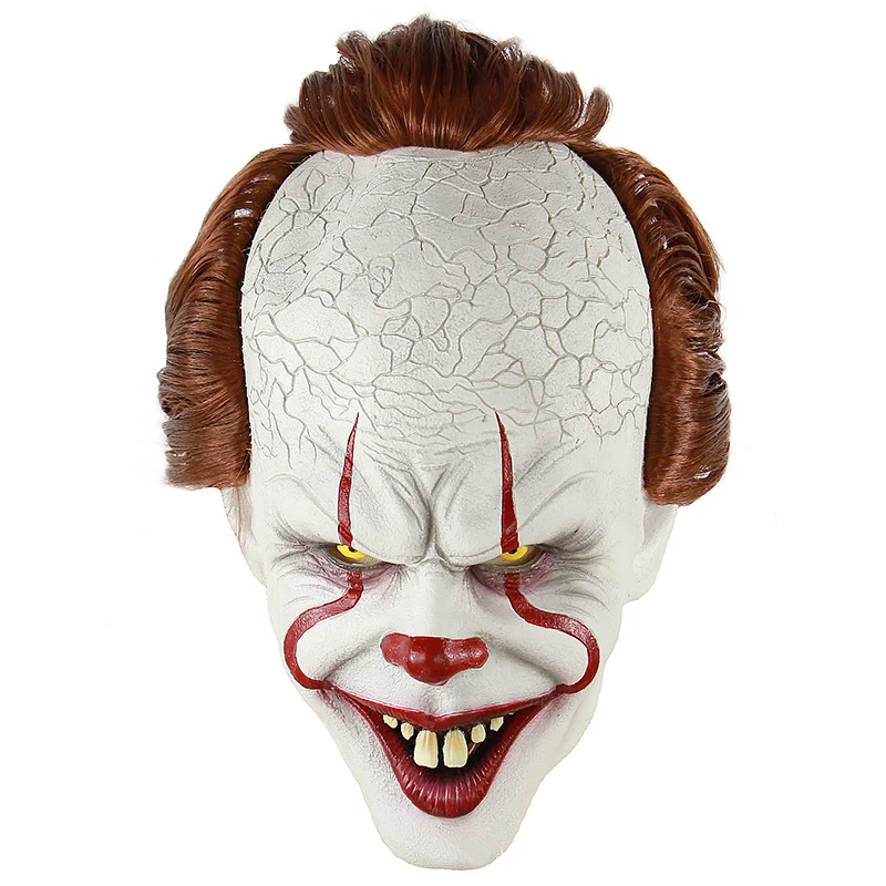 Джокер Косплей Маска Pennywise реквизит для костюмов Stephen King's It Chapter Two Pennywise ужас клоун Хэллоуин