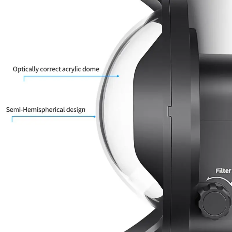 

Underwater Dome Port For GoPro Hero 5/6/7 Waterproof Housing Cover For Diving/ Snorkeling