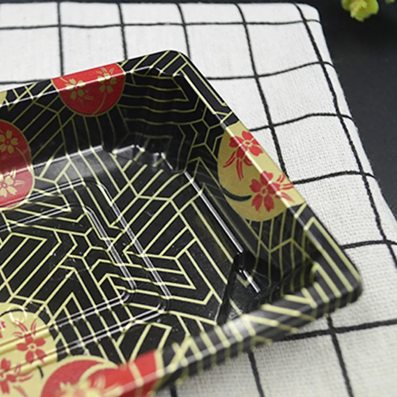 50 упаковок одноразовые контейнеры для суши тарелка торта с крышкой коробка