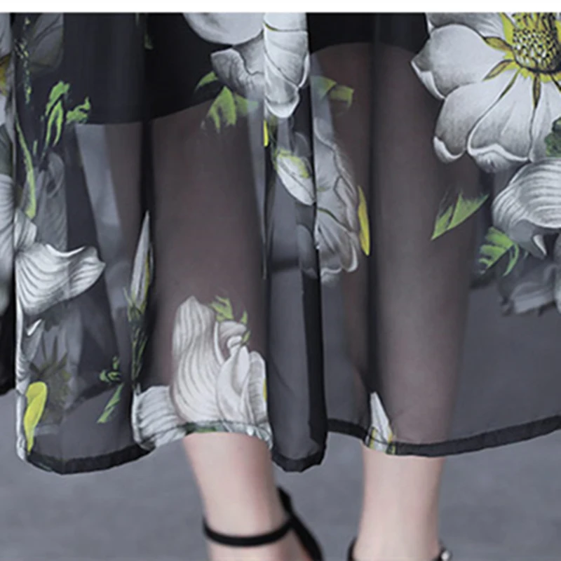 

4Xl Patchwork Pulse Size Dress Korean Fake Two Piece O-Neck Short Sleeve Oversized Dresses 2021 Summer Thin Waist Women Clothes