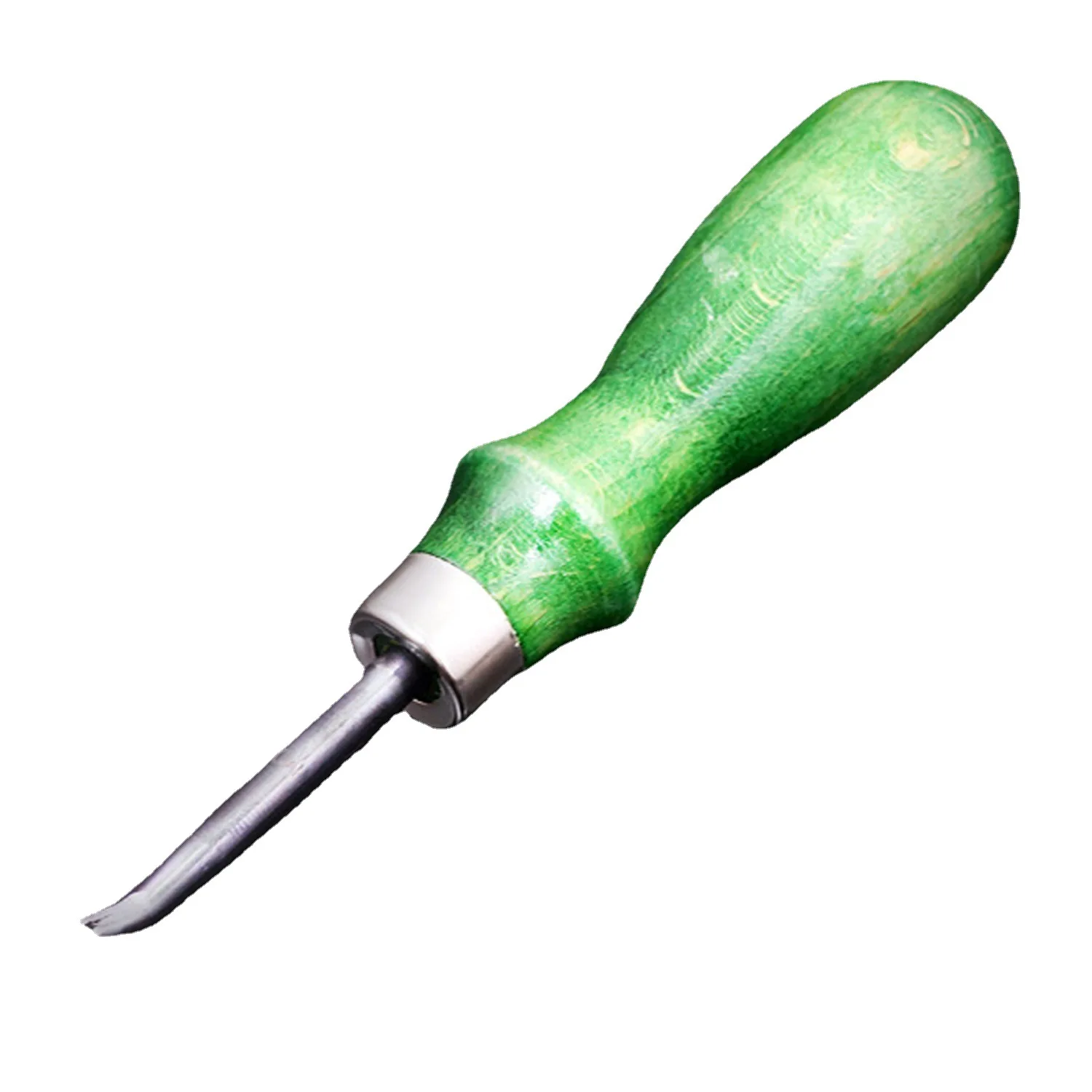 Cuchillo biselador de cuero, herramienta de corte manual con mango de madera, 1 pieza, 0,6/0,8/1,0/1,2/1,5mm-2