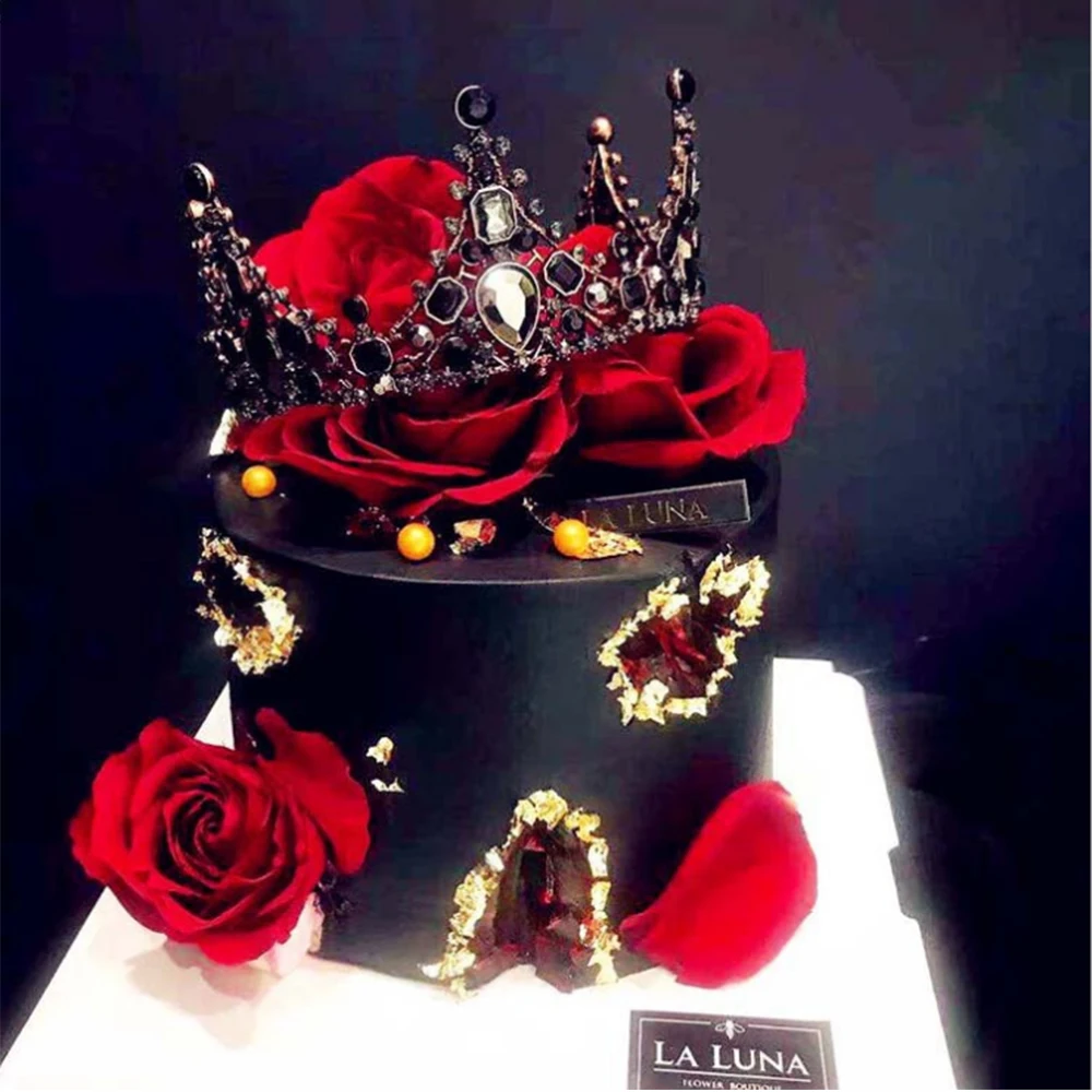 Украшение в виде короны торта на день рождения стиле ретро с жемчугом королева